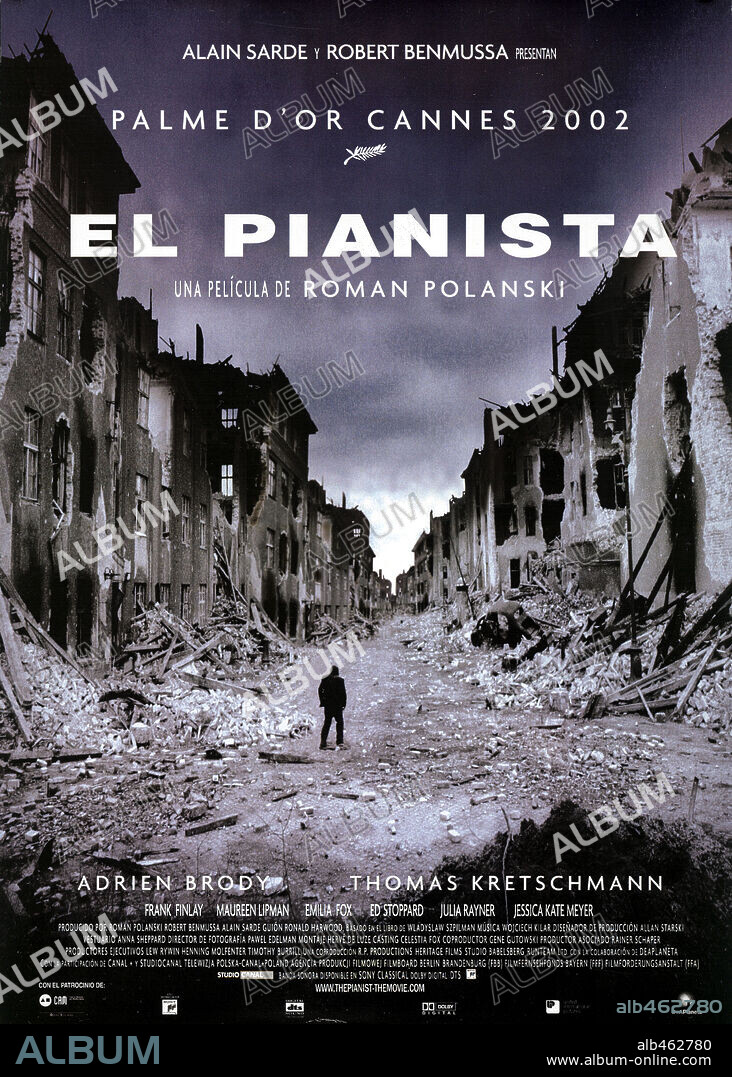 Poster de EL PIANISTA, 2002 (THE PIANIST), dirigida por ROMAN POLANSKI. Copyright FOCUS FEATURES.