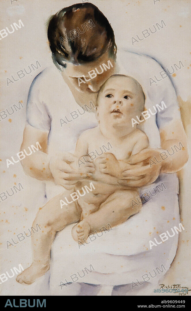 Rafael Estrany i Ros / 'Las palmitas', 1930, acuarela, 70 x 45 cm. Ajuntament de Mataró.