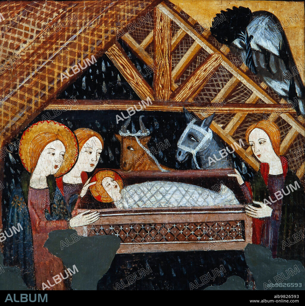 Frontal del altar de Bellver de Cerdanya, pintura al temple sobre madera, siglo XIV, MEV 4043. Museu d'Art Medieval de Vic.