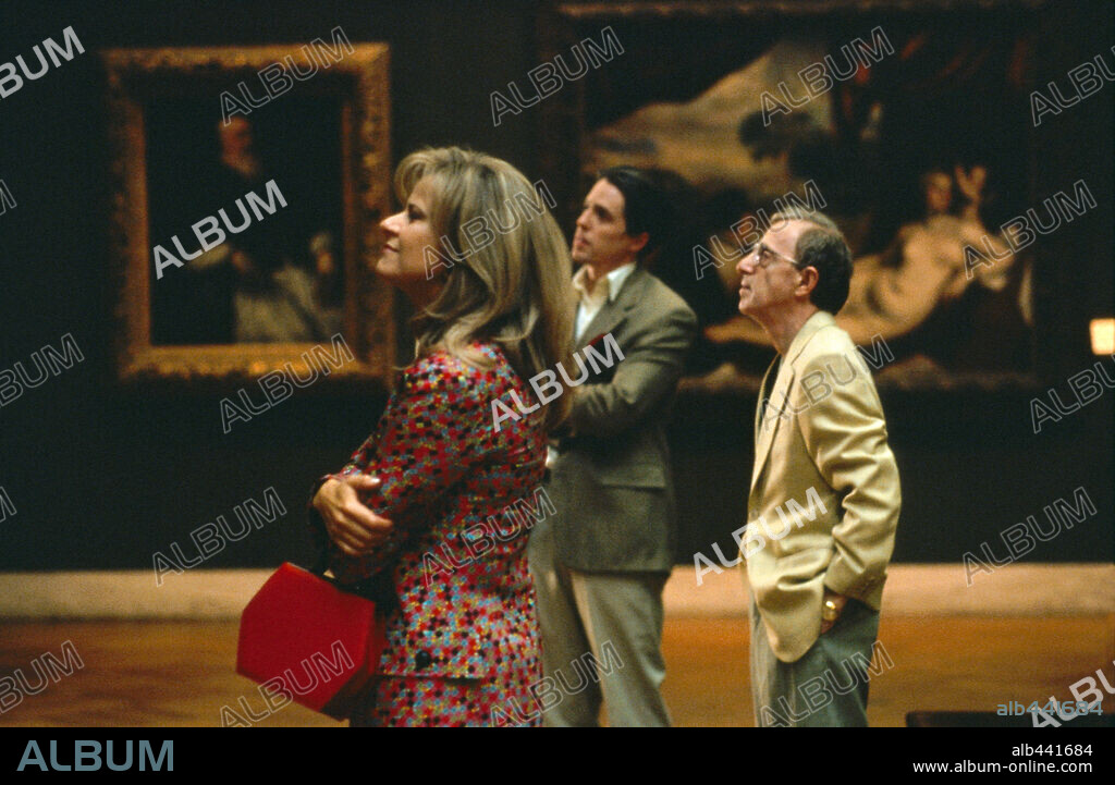 HUGH GRANT, TRACEY ULLMAN y WOODY ALLEN en GRANUJAS DE MEDIO PELO, 2000 (SMALL TIME CROOKS), dirigida por WOODY ALLEN. Copyright CLIFFORD, JOHN.