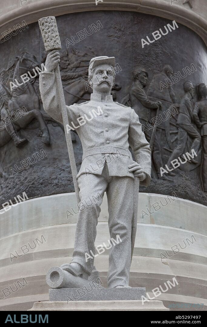 Confederate Memorial Monument, Montgomery, Alabama; Designed by Alexander Doyle and built in 1886, the monument commemorates the 122,000 Alabamians who fought for the Confederacy during the Civil War and sits on the Alabama Capitol grounds..