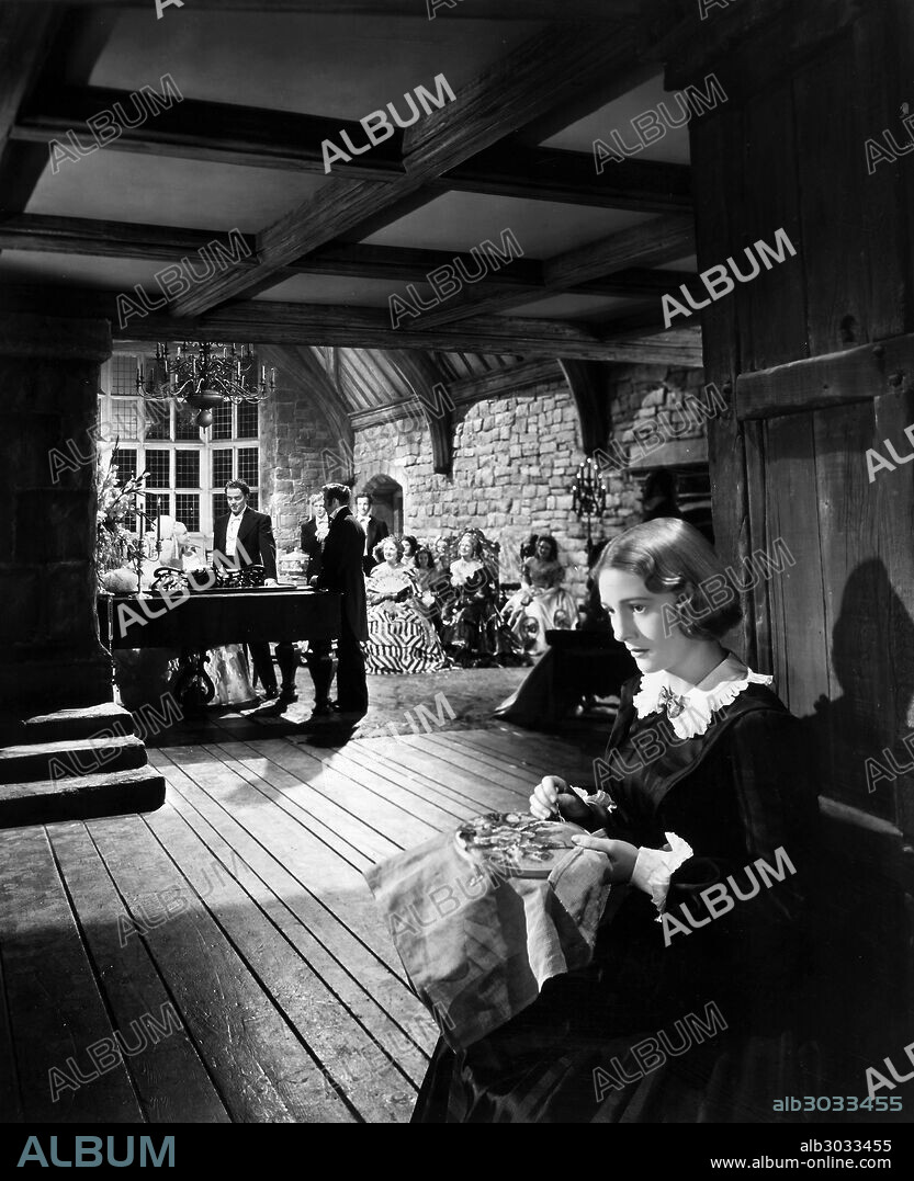 FILMS: JANE EYRE, 1944.Joan Fontaine and Orson Welles in a scene from the 1944 film production of 'Jane Eyre.'.