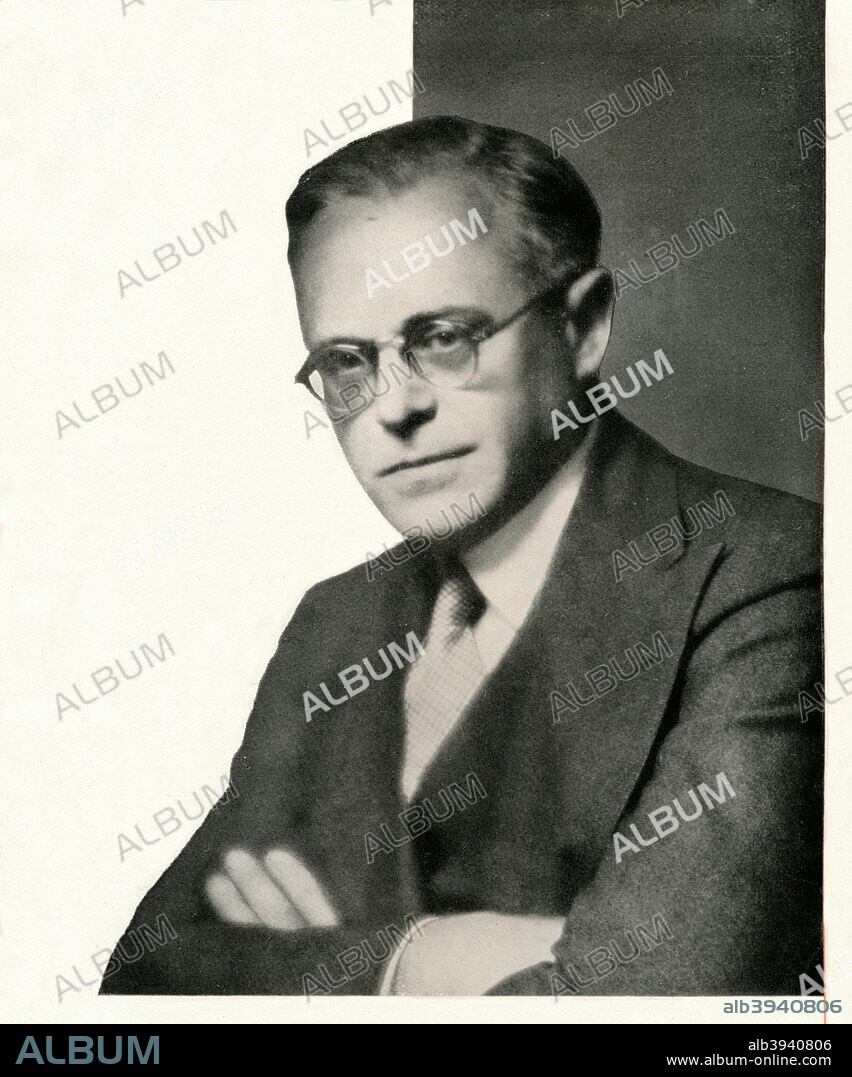 'Interviewed in camera: Film Producer Basil Dean reveals Star Booth's Gin In Your Cocktails And You'll Always Produce A Success', c1935 (1935). Basil Herbert Dean (1888-1978), English actor, writer, film producer/film director. From An Anthology Of Cocktails Together With Selected Observations. [Dorland Advertising Ltd., c1935].