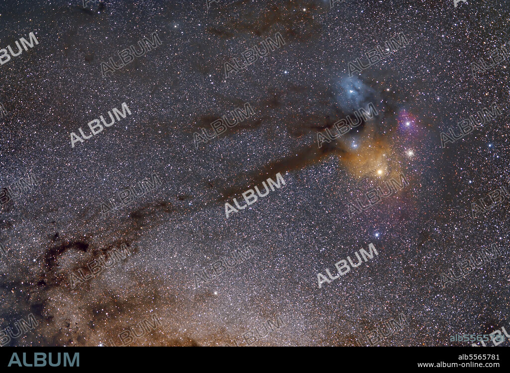 Nebula around Antares in the Rho Ophiuchus area of Sagittarius.