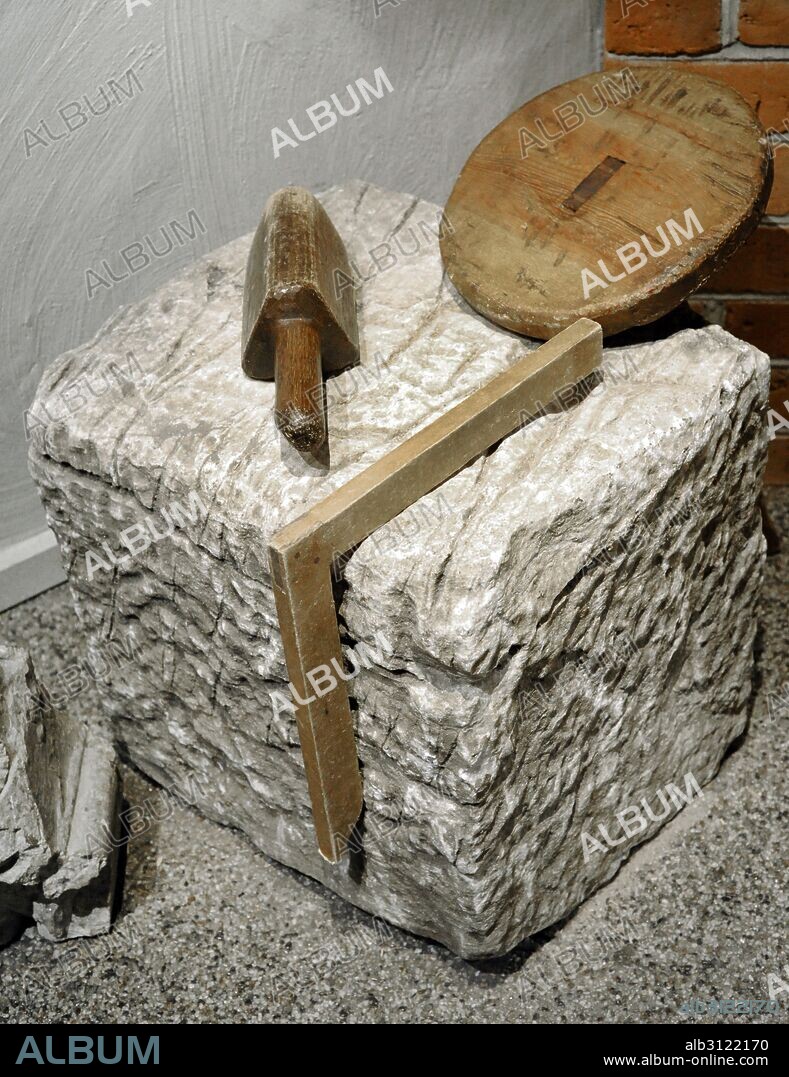 Historia de Suecia. Edad Media. Utensilios de los talladores de piedra. Museo Medieval. Estocolmo. Suecia.