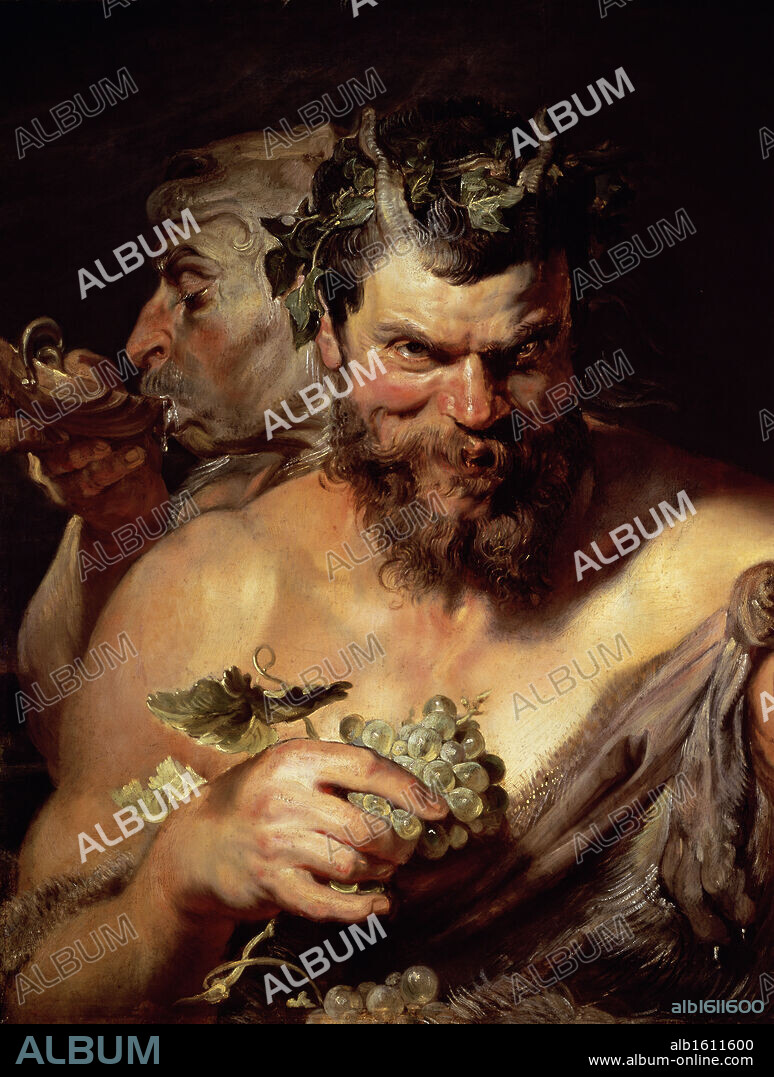 The Two Satyrs  17th C.  Peter Paul Rubens (1577-1640/Flemish)  Alte Pinakothek Museum, Munich, Germany.