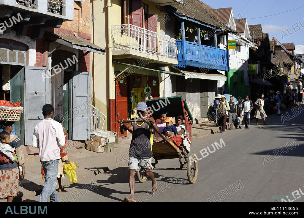 Ambositra, capital of the Amoroni Mania region, and of Ambositra District, Madagascar, Africa.