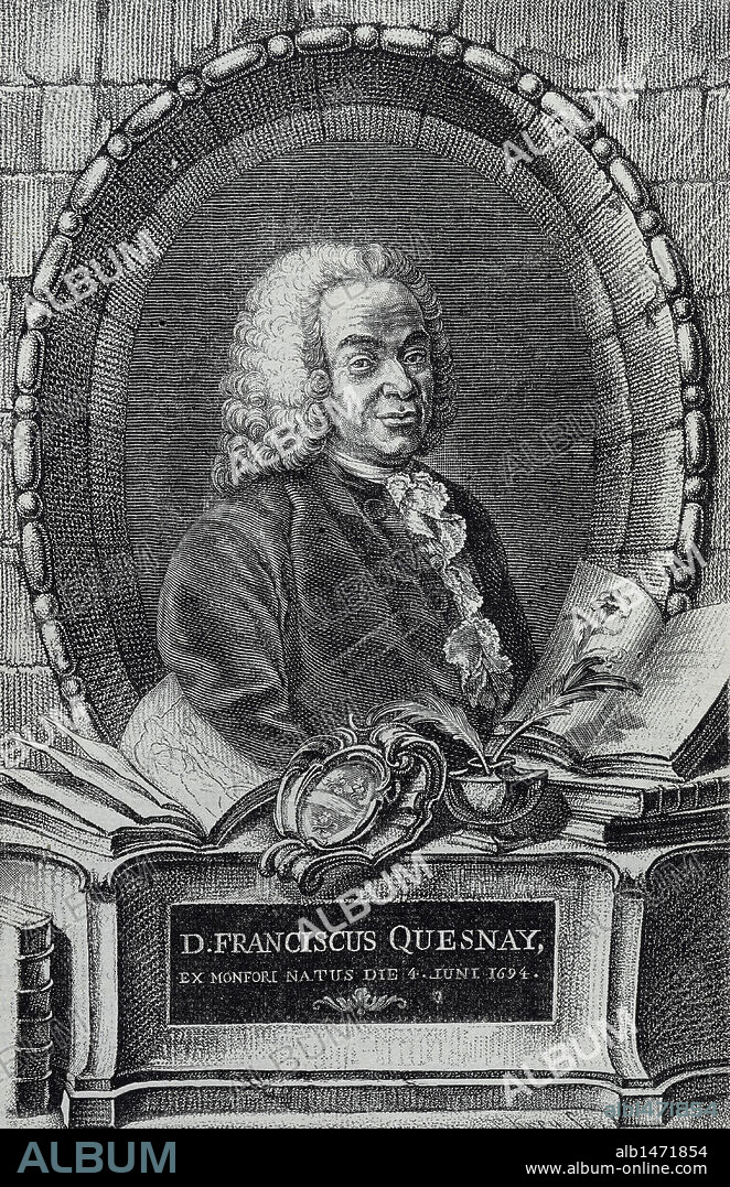 Francois Quesnay (1694-1774). French economist. Engraving.