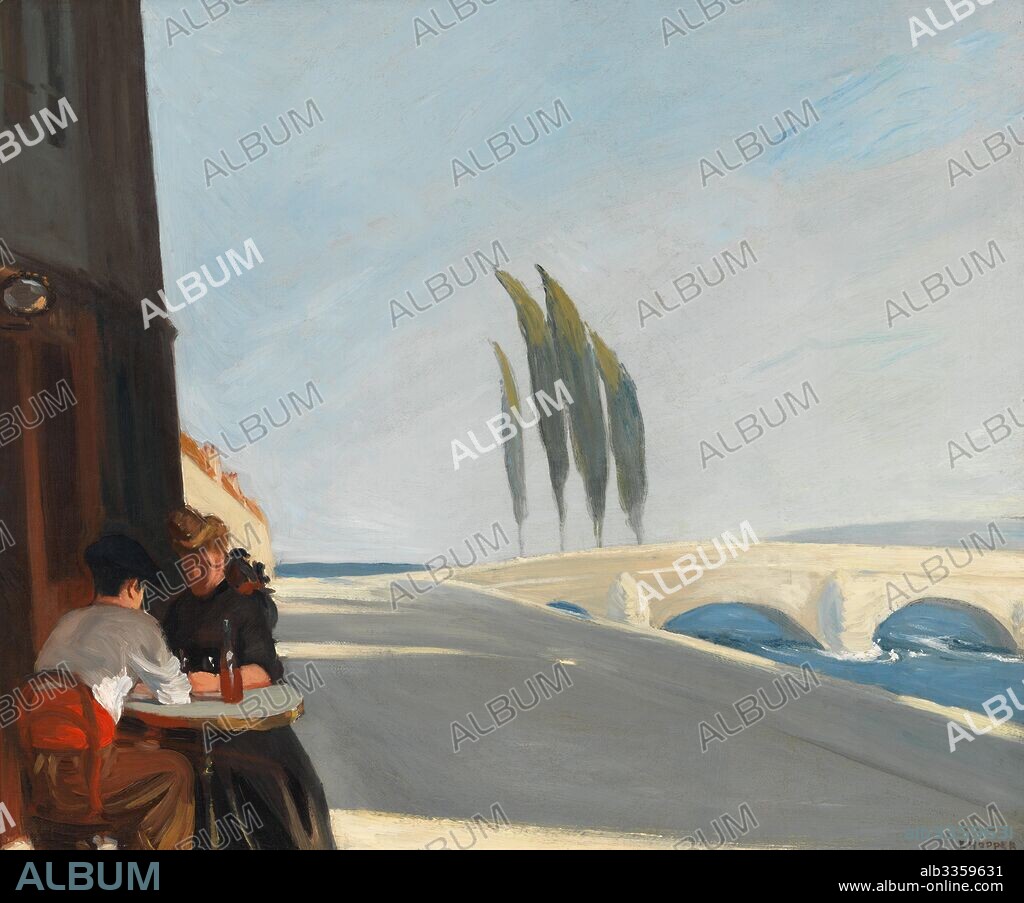 EDWARD HOPPER. Le Bistro or The Wine Shop.