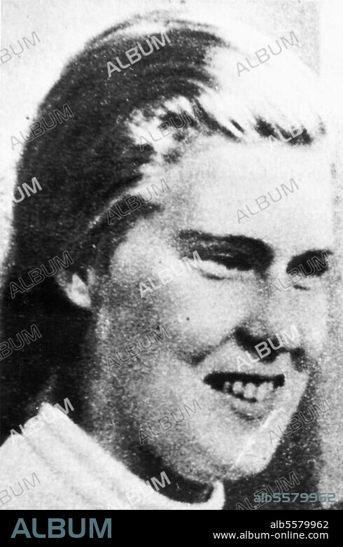 Buch, Eva-Maria antifaschistische Widerstandskämpferin, Mitglied der Schulze-Boysen-Harnack-Organisation, 31.1.1921 - (hingerichtet in Berlin-Plötzensee) 5.8.1943. Foto, um 1940.