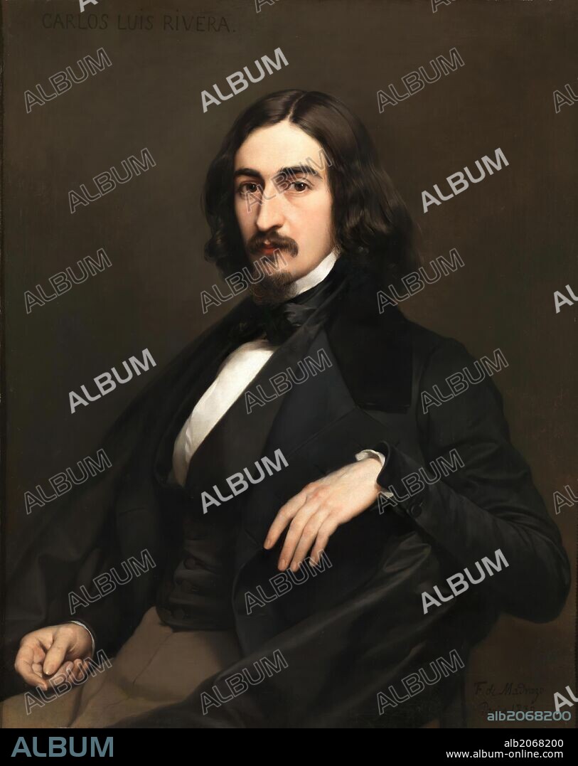 Federico de Madrazo y Kuntz / 'El pintor Carlos Luis de Ribera', 1839, Escuela Española, Óleo sobre Lienzo, 92 cm x 73 cm, P07799.