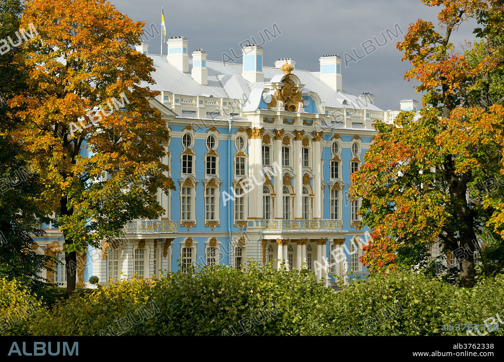 Catherine Palace, UNESCO World Heritage Site, Pushkin, near St. Petersburg, Russia, Europe.