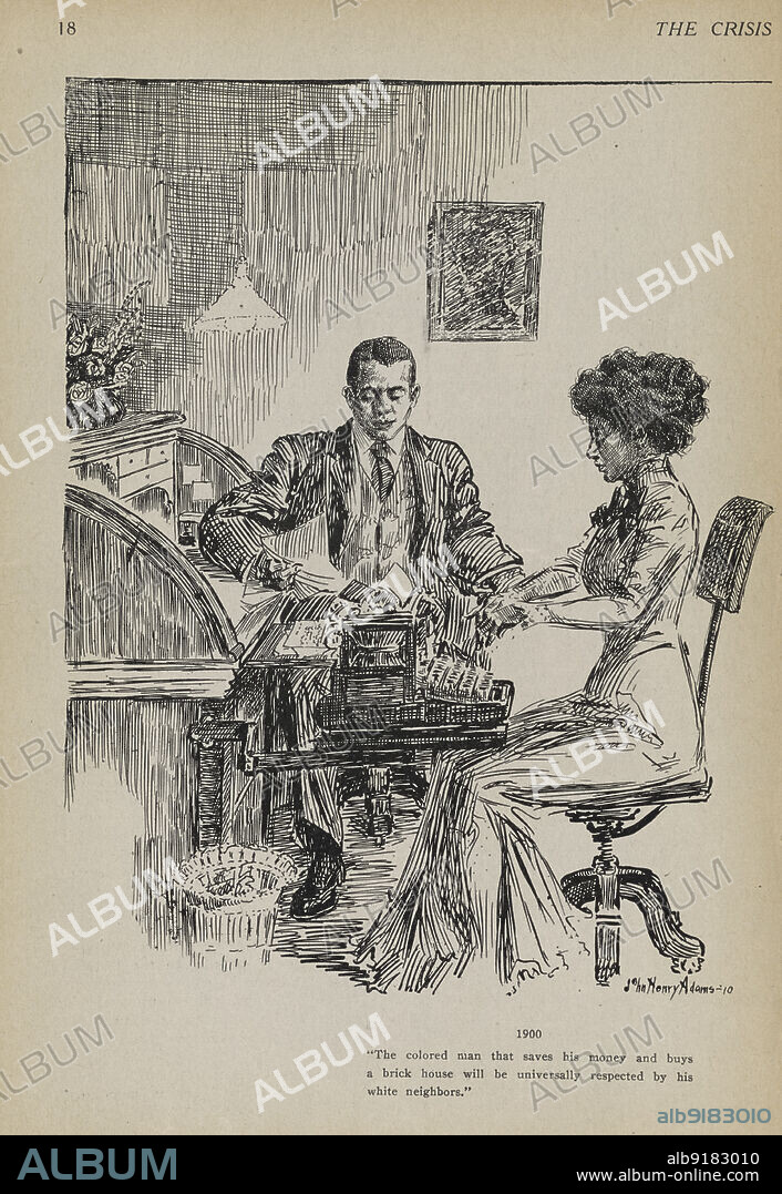JOHN HENRY ADAMS. The colored man that saves his money...., 1911.