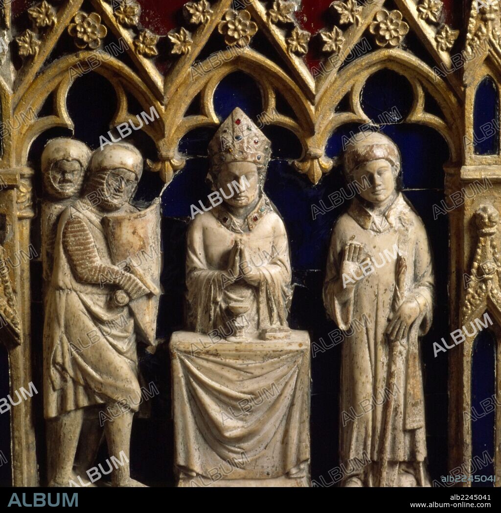 Sepulcro gótico de San Narciso (detalle), siglo XV. Iglesia de San Félix, Gerona.