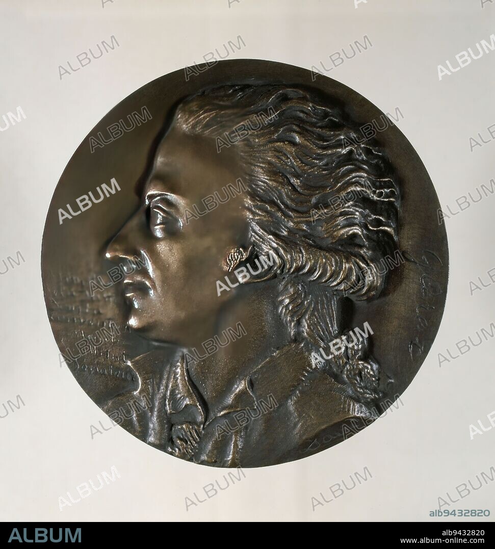 Portrait of Dominique-Joseph, Count Garat (1749-1833), Politician, David d'Angers, Pierre-Jean, Sculptor, Thiébaut Frères, Founder, 1st half of the 19th century, Sculpture, Medallion (sculpture), Dimensions - Work: Diameter: 15.9 cm.