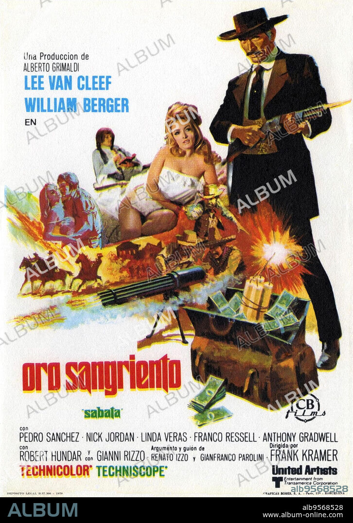 Poster de ORO SANGRIENTO, 1969 (SABATA), dirigida por GIANFRANCO PAROLINI. Copyright UNITED ARTISTS.
