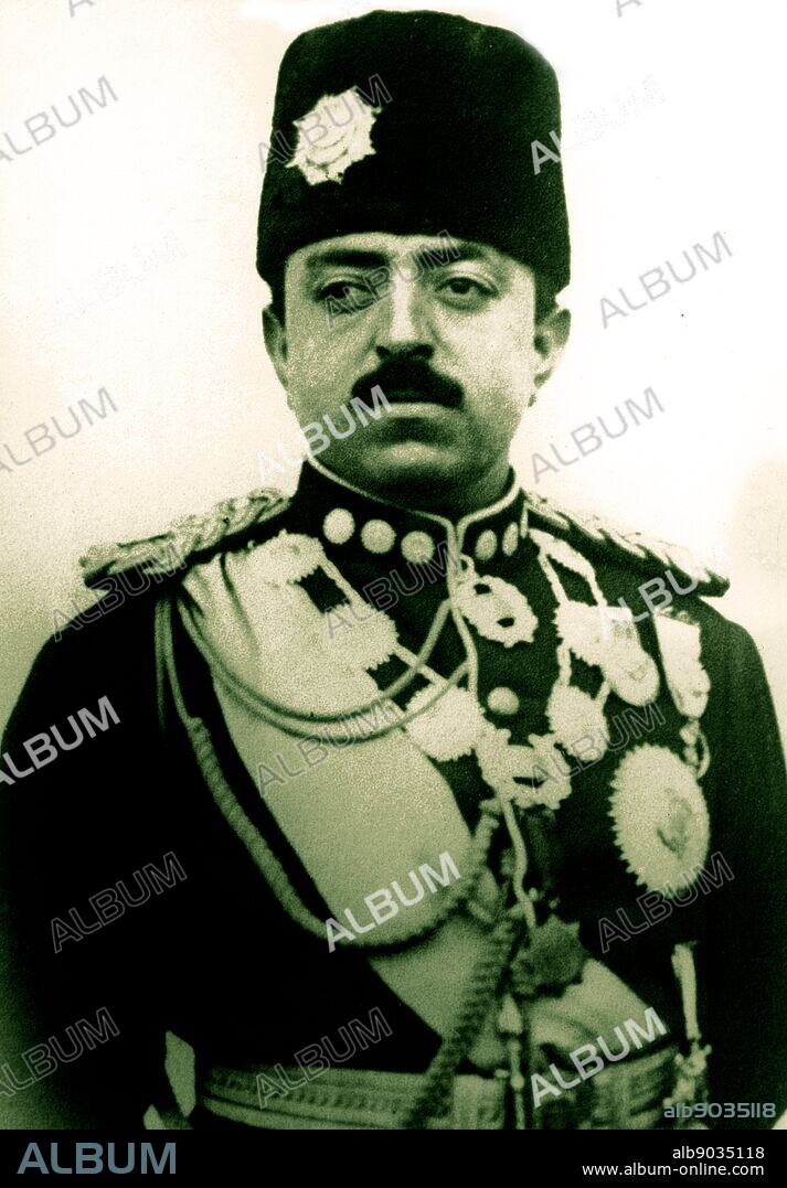 Photograph of King Amanullah Khan (1892-1960). Date of photograph circa 1919-1930. The first Afghan ruler to try and modernize Afghanistan to Western designs. Fled to British India when Civil war broke out. Died in 1960.