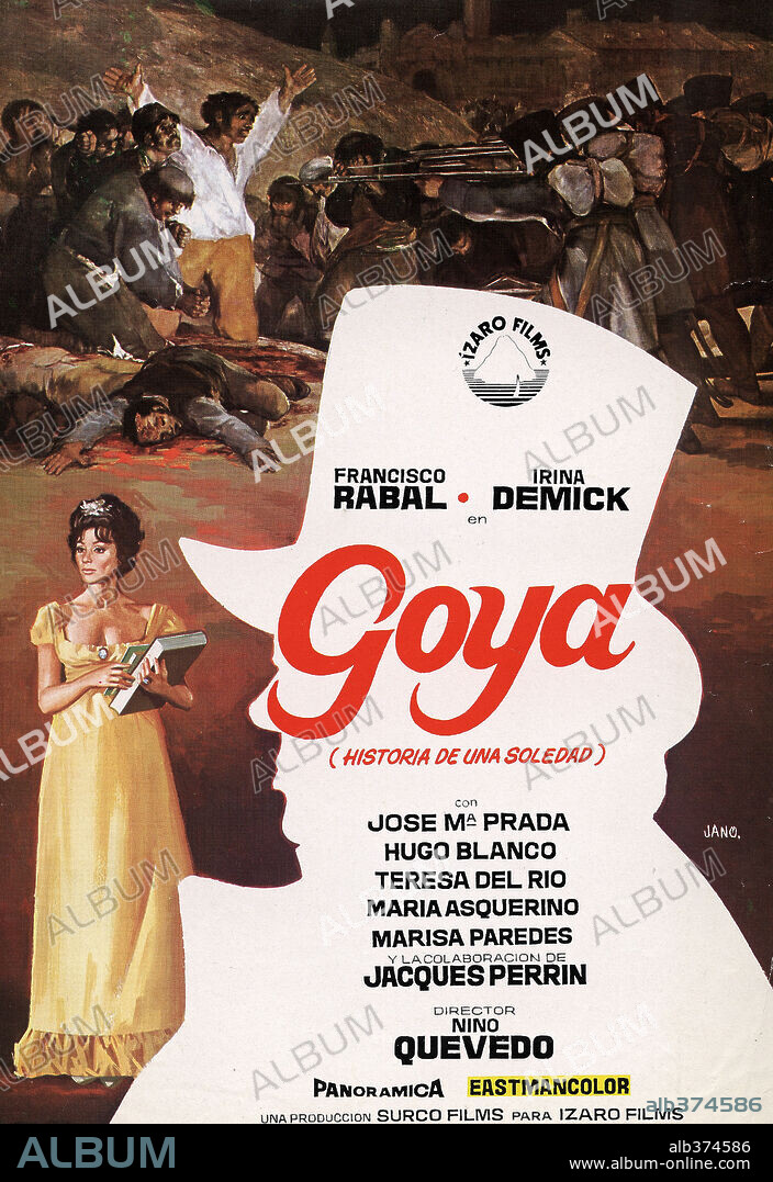 Poster de GOYA, HISTORIA DE UNA SOLEDAD, 1971, dirigida por NINO QUEVEDO. Copyright SURCO FILMS.