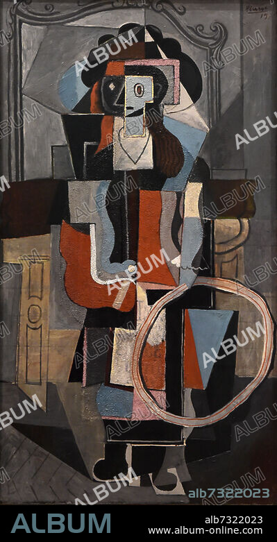 Fillette au cerceau (1919)
(Girl with a hoop)
Auteur : Pablo Picasso (1881-1973)
Huile et sable sur toile. 142,5 x 79 cm
Paris - Musée National d'art moderne, centre Georges Pompidou.