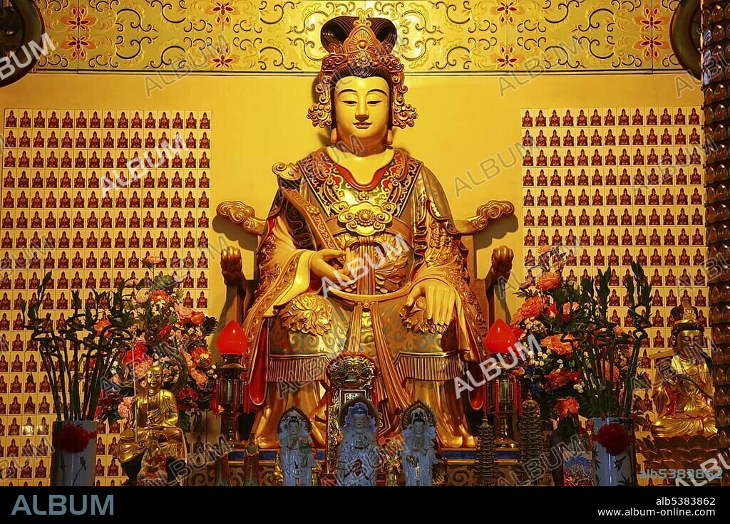 Statue of Mazu, goddess of the sea, tutelary goddess, Chinese Thean Hou Temple, Kuala Lumpur, Malaysia, Asia