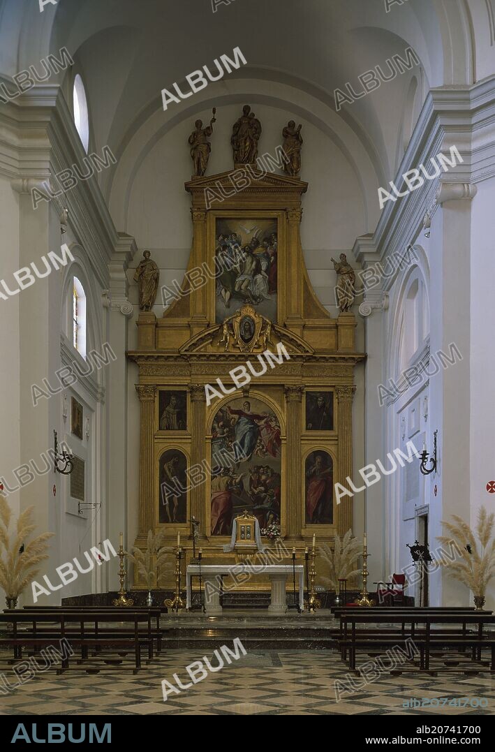 EL GRECO. RETABLO MAYOR DE LA IGLESIA DEL MONASTERIO DE SANTO DOMINGO EL ANTIGUO REALIZADO ENTRE 1577 Y 1579  - MANIERISMO ESPAÑOL.