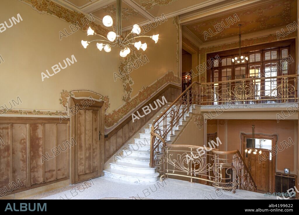 Hotel Max Hallet, 346 Avenue Louise, Brussels, Belgium, c2014-2017. The house was designed by Victor Horta in 1906 and was built between 1902 and 1905 for the lawyer Max Hallet.