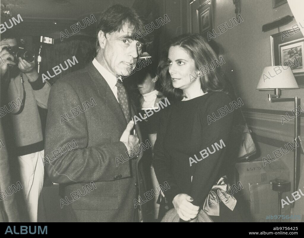 10/17/1988. Jesús Hermida with María Vidaurreta during the party held by Telva magazine on the occasion of its 25th anniversary.