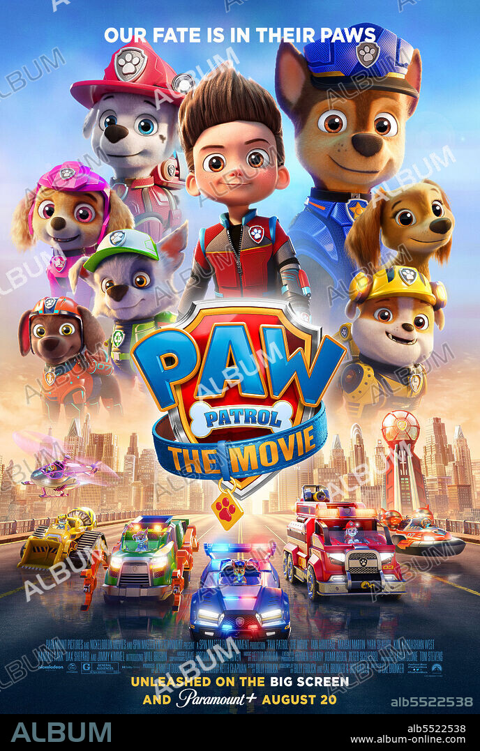 Poster de PATRULLA CANINA, LA: LA PELICULA, 2021 (PAW PATROL: THE MOVIE), dirigida por CAL BRUNKER. Copyright Nickelodeon Movies / Paramount Animation.