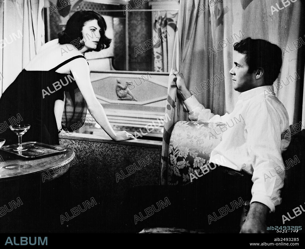 AVA GARDNER and DIRK BOGARDE in THE ANGEL WORE RED, 1960, directed by NUNNALLY JOHNSON. Copyright M.G.M.