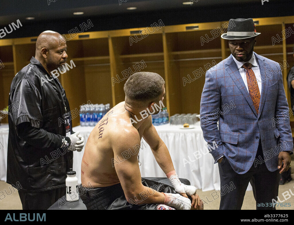 50 CENT, FOREST WHITAKER y JAKE GYLLENHAAL en REDENCION, 2015 (SOUTHPAW), dirigida por ANTOINE FUQUA. Copyright ESCAPE ARTISTS.