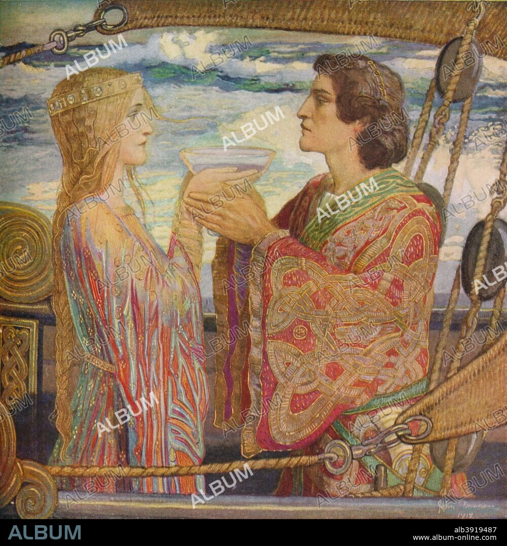 JOHN DUNCAN. 'Tristan and Isolde', 1912. From The Studio Volume 70, [London Offices of the Studio, London, 1917].