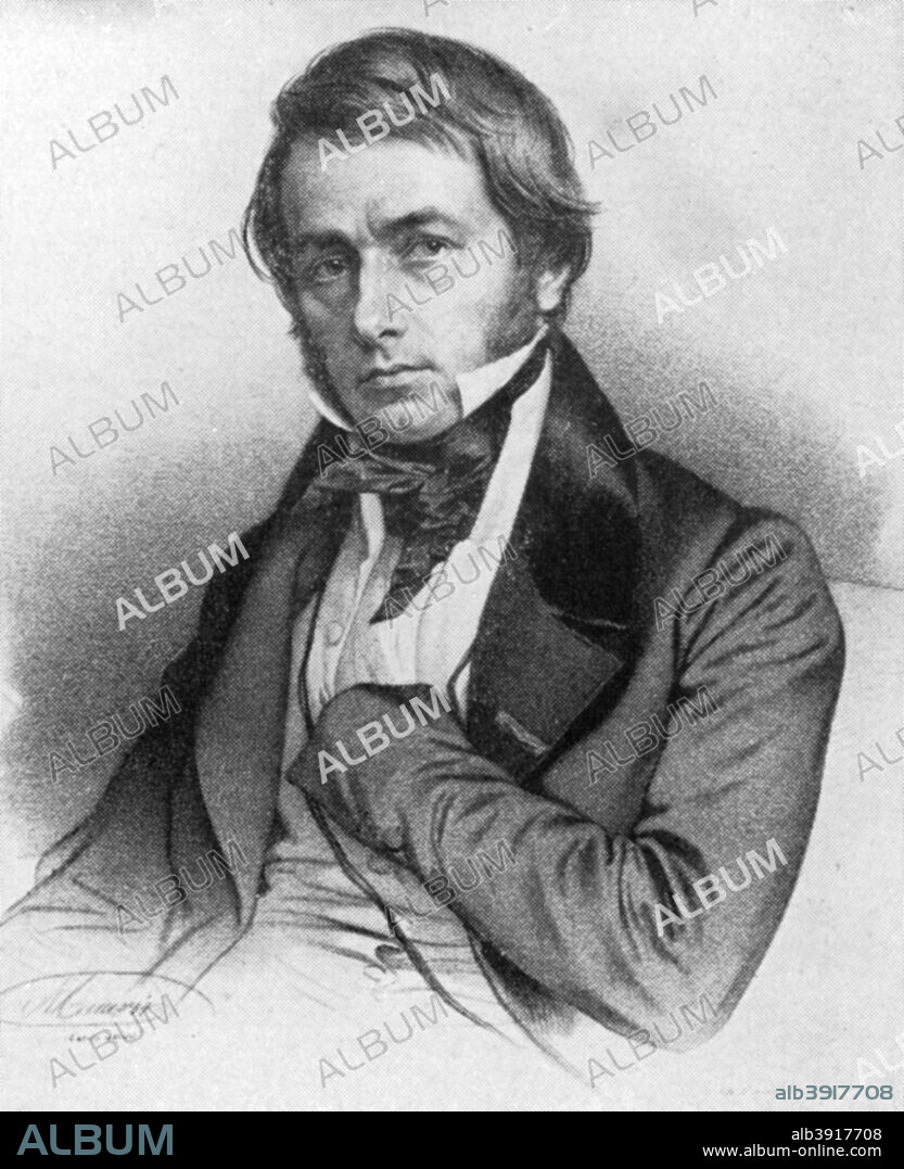 Victor Cousin, French philosopher, 19th century. Portrait of Cousin (1792-1867), founder of the modern philosophical school of eclecticism.
