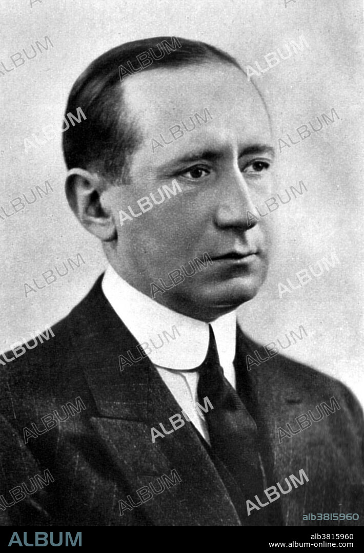 Guglielmo Marconi (April 25, 1874 - July 20 1937) was an Italian inventor, known as the father of long distance radio transmission and for his development of Marconi's law and a radio telegraph system. Marconi is often credited as the inventor of radio, and he shared the 1909 Nobel Prize in Physics with Karl Ferdinand Braun. As an entrepreneur, businessman, and founder of the The Wireless Telegraph & Signal Company in Britain in 1897, Marconi succeeded in making a commercial success of radio by innovating and building on the work of previous experimenters and physicists. In 1924, he was ennobled as Marchese Marconi. Marconi joined the Italian Fascist party in 1923. In 1930, Italian dictator Benito Mussolini appointed him President of the Royal Academy of Italy, which made Marconi a member of the Fascist Grand Council. He died in 1937 at age 63, following a series of heart attacks. As a tribute, all radio stations throughout the world observed two minutes of silence on the next day.