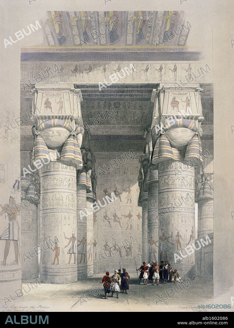 View From Under The Portico Of The Great Temple Of Dendera - From "Egypt And Nubia" 1846-49 David Roberts (1796-1864 Scottish) Newberry Library, Chicago, Illinois, USA.