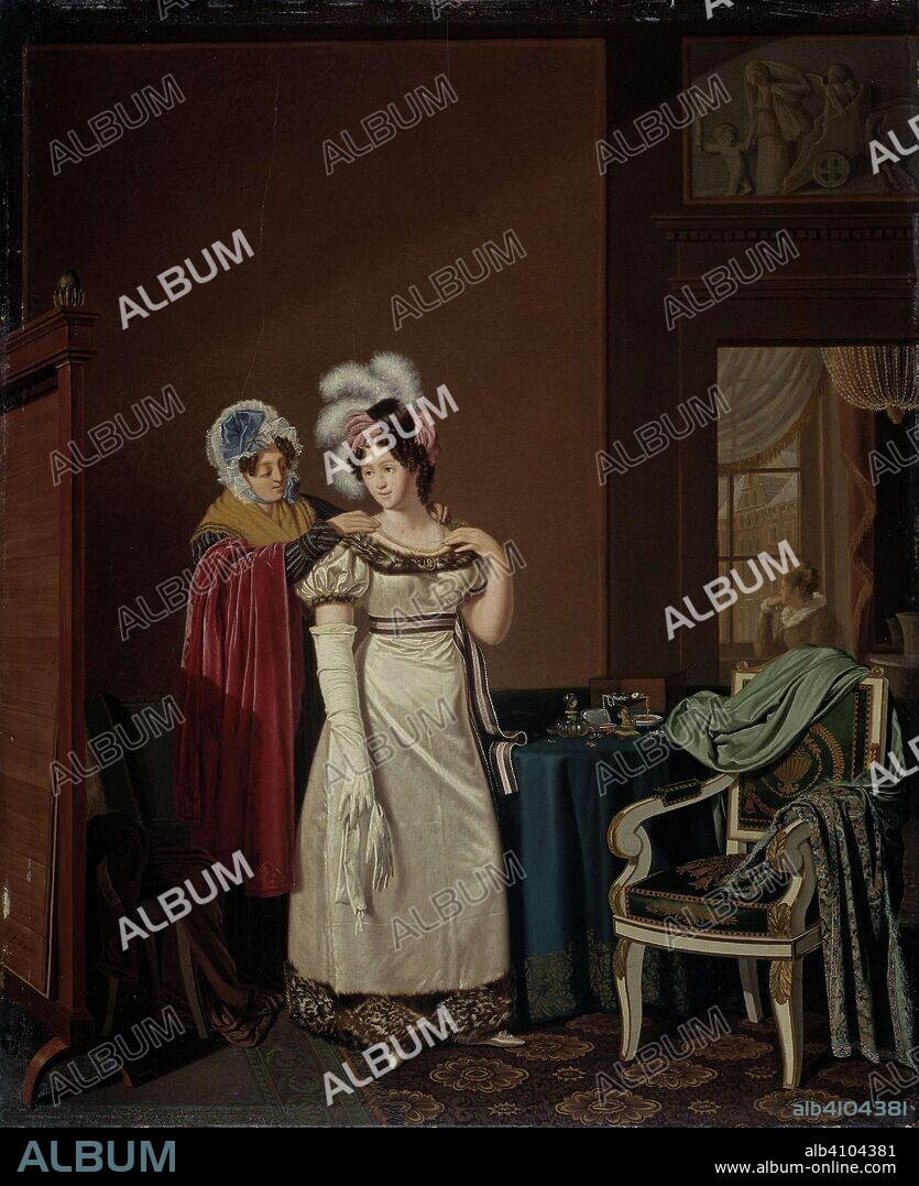 JAN LODEWIJK JONXIS. The Toilet. Dating: 1830 - 1850. Measurements: h 56.5 cm × w 45.5 cm × t 1.2 cm; d 7.6 cm.