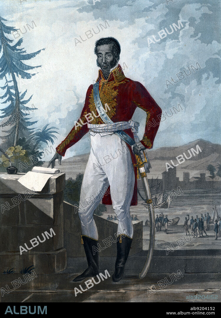 Aquatint print of Jean-Pierre Boyer, (1776-1850) one of the leaders of the Haitian Revolution, and President of Haiti from 1818 to 1843. Portrait by Pierre Martinet (1781-1815); print by Louis François Charon (1783-1839,). Print from 1820.
