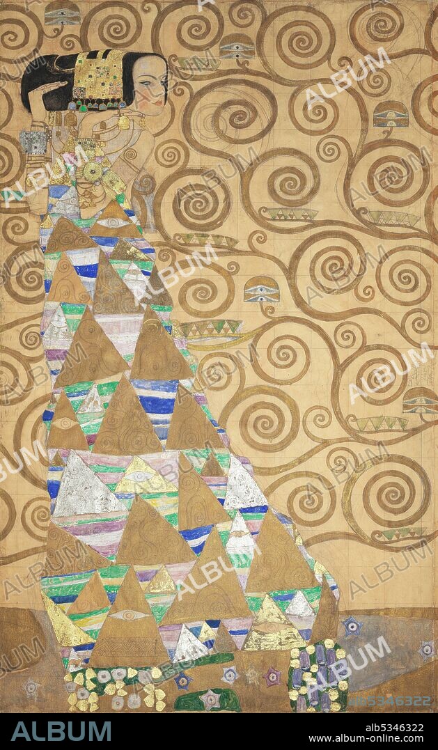 GUSTAV KLIMT. The Stoclet Frieze, Detail: The Expectation.
