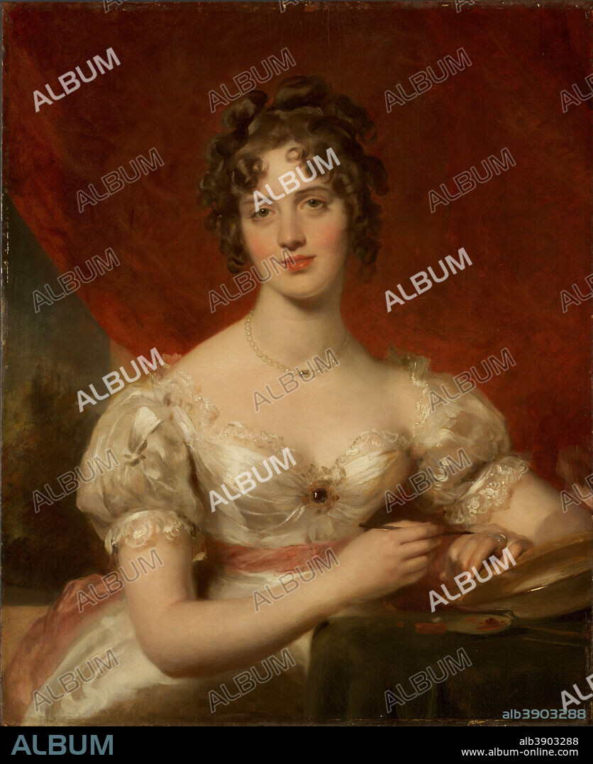 THOMAS LAWRENCE. Portrait of Mary Anne Bloxam (later Mrs. Frederick H. Hemming). Date/Period: Ca. 1824-25. Painting. Oil on panel. Height: 76.20 mm (3 in); Width: 62.20 mm (2.44 in).