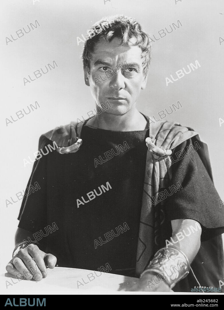 JOHN GIELGUD in JULIUS CAESAR, 1953, directed by JOSEPH L. MANKIEWICZ. Copyright M.G.M.