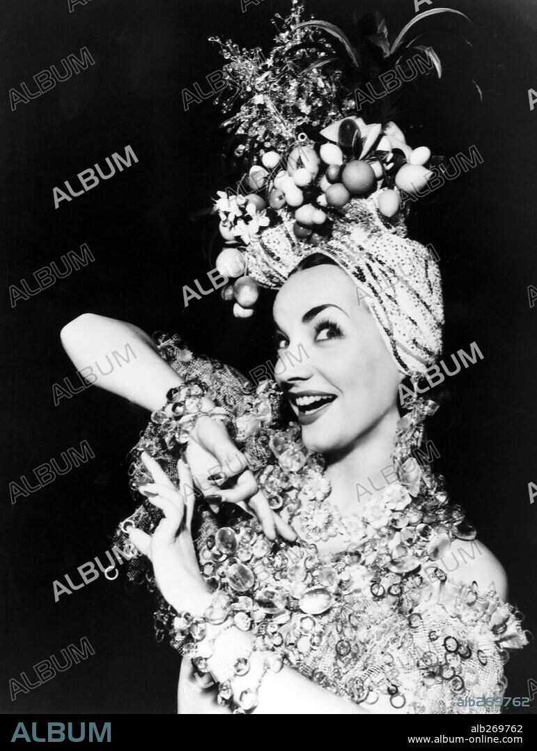 CARMEN MIRANDA in THAT NIGHT IN RIO, 1941, directed by IRVING CUMMINGS. Copyright 20TH CENTURY FOX.