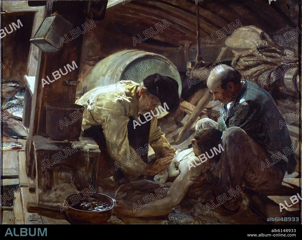 JOAQUIN SOROLLA. ¡Y AUN DICEN QUE EL PESCADO ES CARO! 1894-O/L 151 X 204 CM-NºINV 4649 - REALISMO SOCIAL.