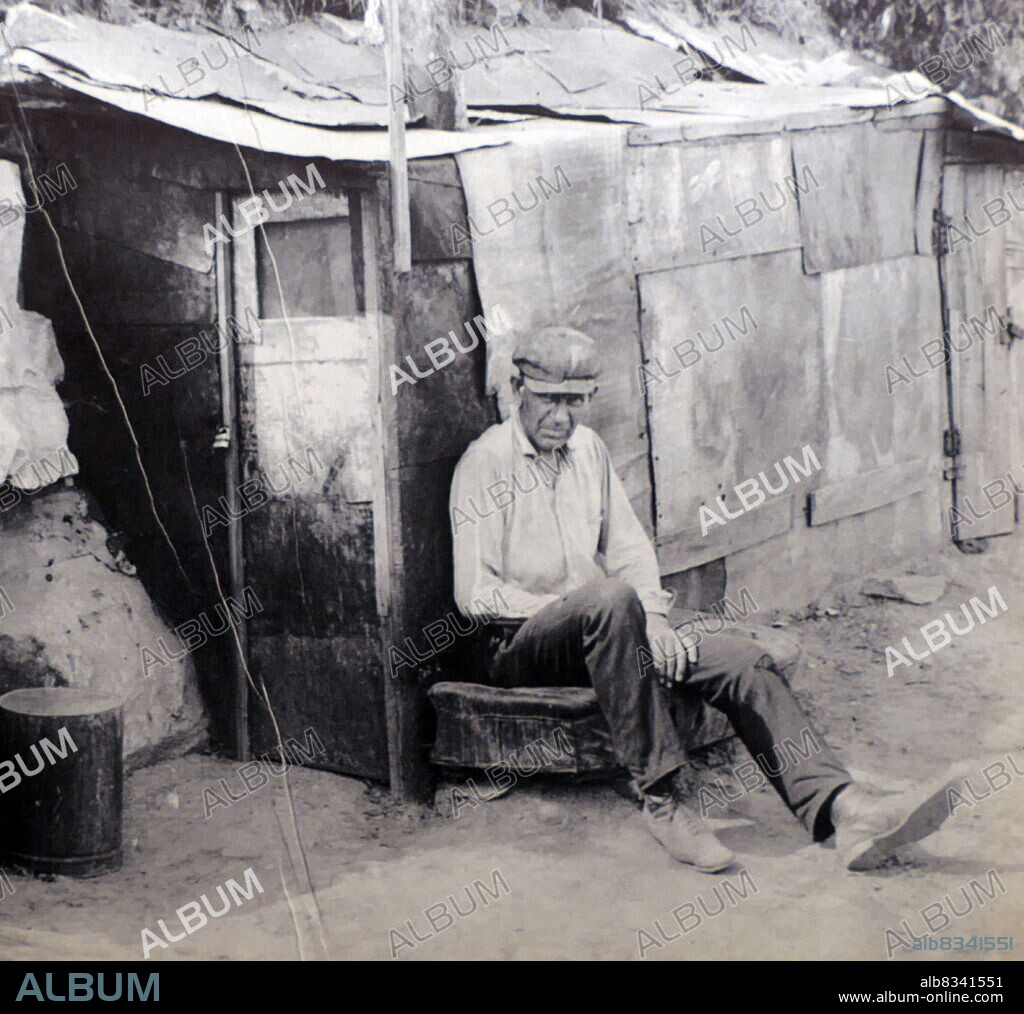 A Hooverville was a shanty town built during the Great Depression by the homeless in the United States. They were named after Herbert Hoover, who was President of the United States during the onset of the Depression and was widely blamed for it. The term was coined by Charles Michelson, publicity chief of the Democratic National Committee. There were hundreds of Hoovervilles across the country during the 1930s.