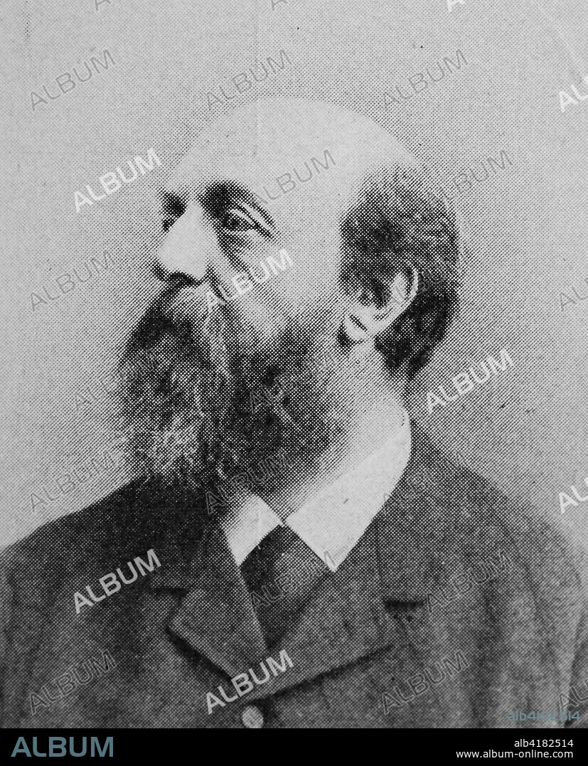 Carl Wilhelm Ernst Schaefer, 18 January 1844 in Kassel - May 5, 1908 in Carlsfeld, was a German architect and university lecturer, Reproduction of a photo/image from the year 1890, digital improved.