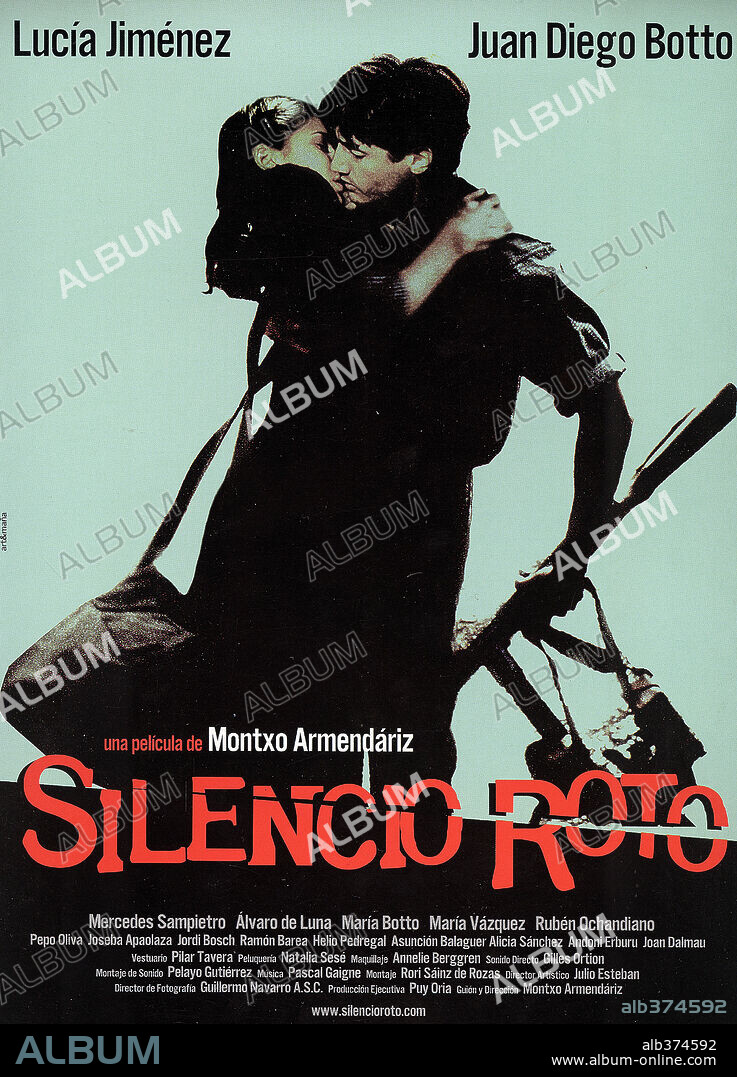 Poster de SILENCIO ROTO, 2001, dirigida por MONTXO ARMENDARIZ. Copyright ORIA FILMS.
