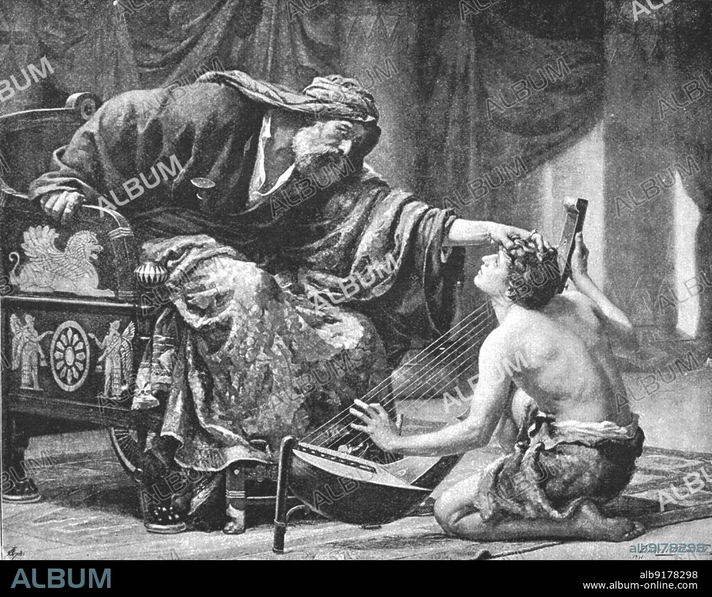 ''Pictures of the Year - V. "Saul and David", after Ernest Normand', 1891. From "The Graphic. An Illustrated Weekly Newspaper", Volume 44. July to December, 1891.