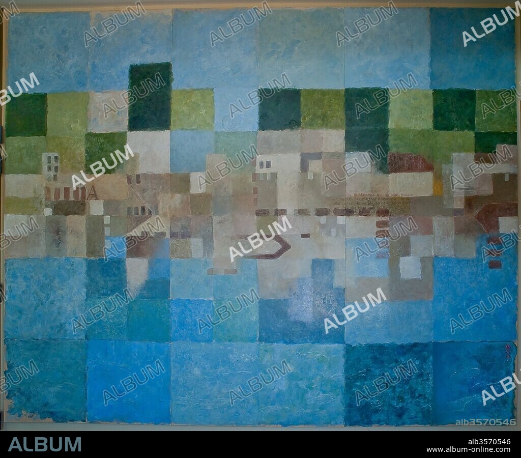 Pere Fradera / Mural, Siglo XXI, Pintura (Acrílico sobre tabla), 310 x 390 cm, Situado en la planta de tratamientos de residuos sólidos del Maresme.