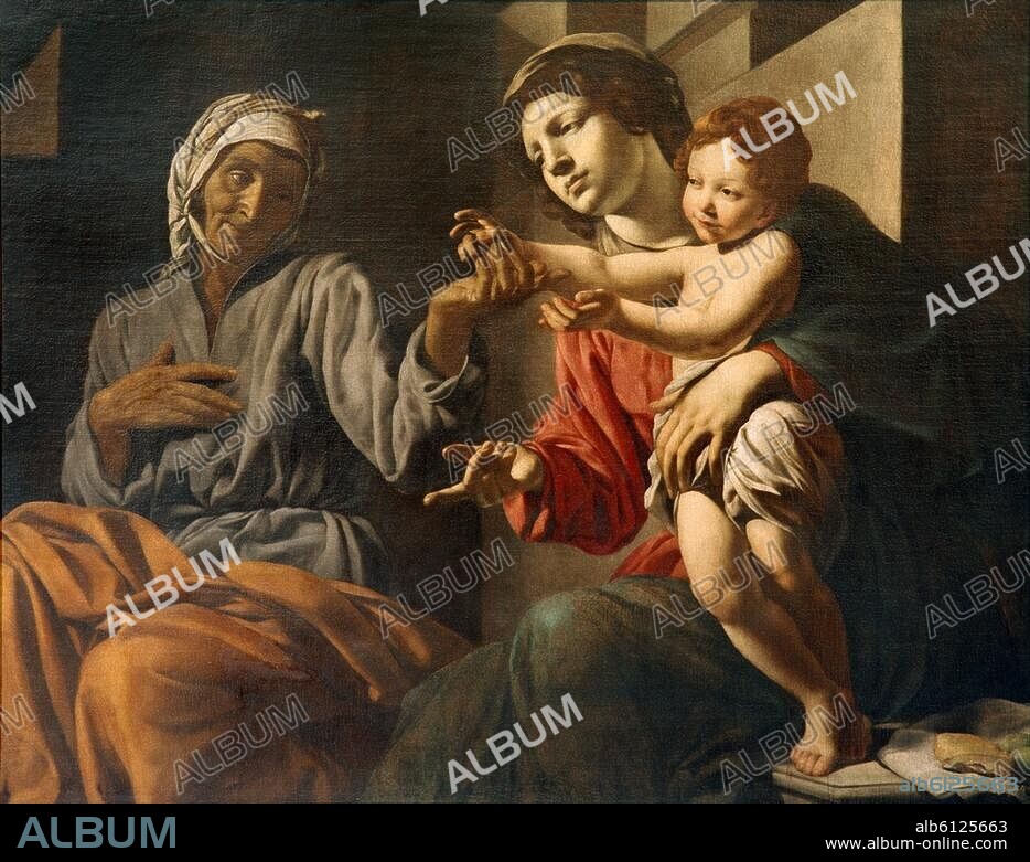 Caracciolo, Giovanni Battista, gen. Battistello um 1570-1637. "Maria mit dem Kind und der hl. Anna", um 1630/33. Öl auf Leinwand, 120 x 152 cm. Inv.Nr. 186.