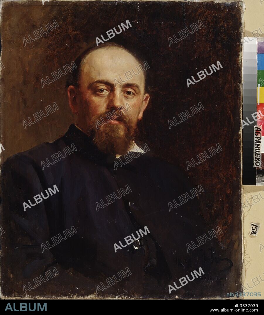 ILYA YEFIMOVICH REPIN. Portrait of Savva Mamontov, the founder of the first privat Russian opera theatre.
