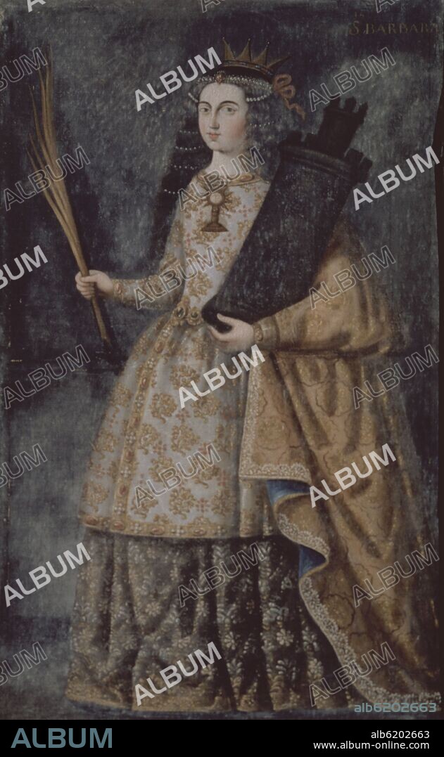 FRANCISCO DE ZURBARAN. SANTA BARBARA - PATRONA DE ARTILLERIA - SIGLO XVII - BARROCO ESPAÑOL.