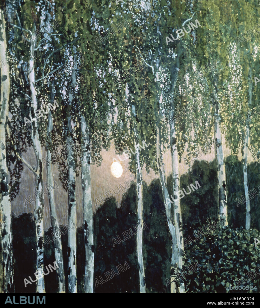Birch Trees  1908-1910  Aleksandr Jakovlevic Golovin (1863-1930 Russian)  Tretyakov Gallery, Moscow, Russia.